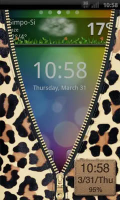 Zipper Lock Screen Free android App screenshot 1