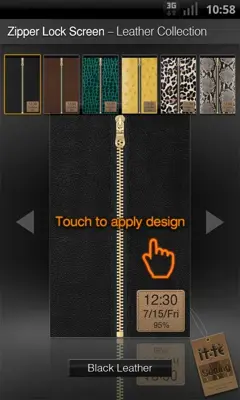 Zipper Lock Screen Free android App screenshot 5